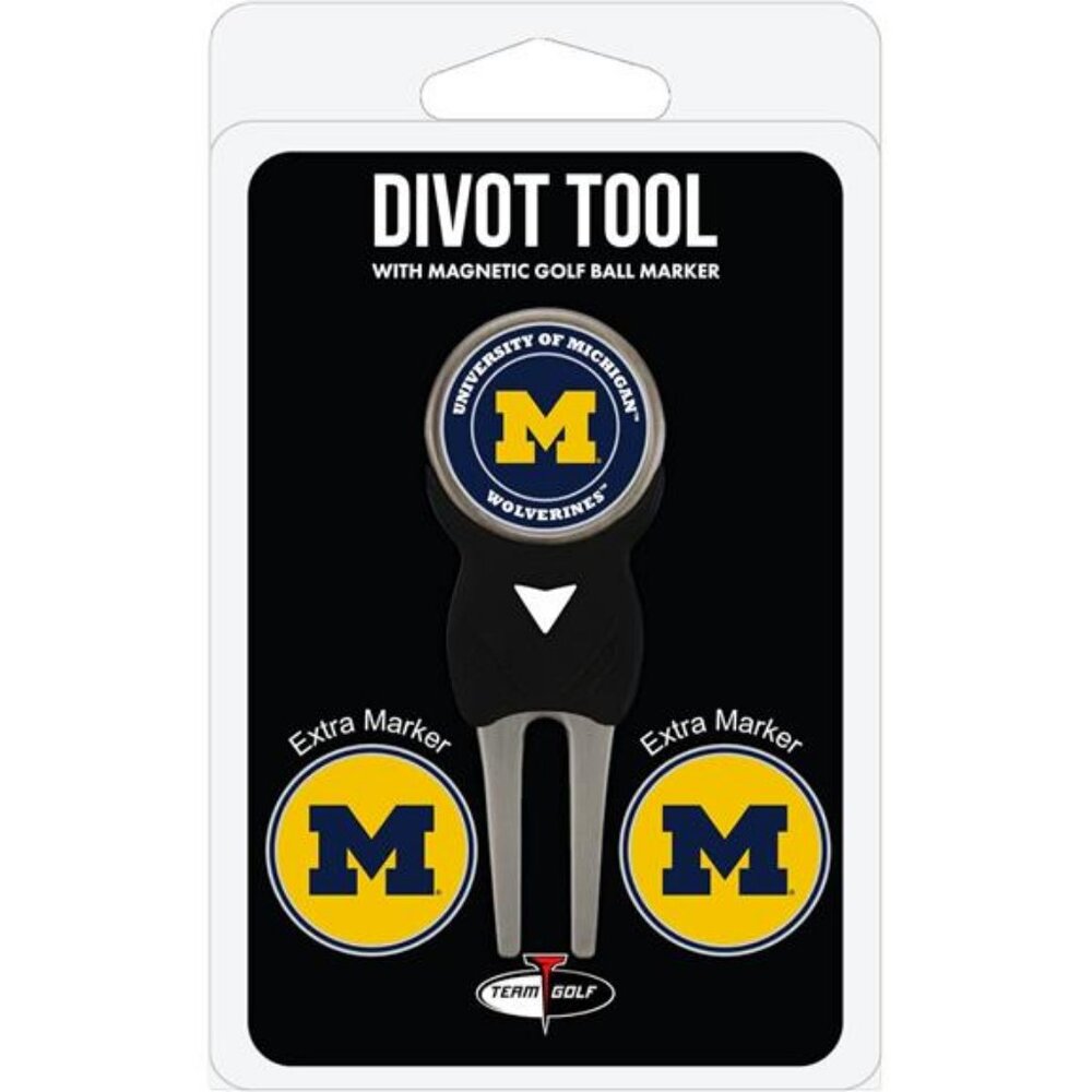 Team Golf NCAA Divot Tool with 3 Golf Ball Markers Pack, Markers are Removable